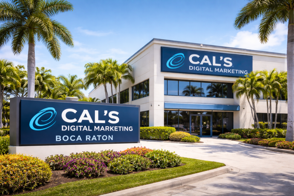 Front of Cal's Digital Marketing office in Boca Raton