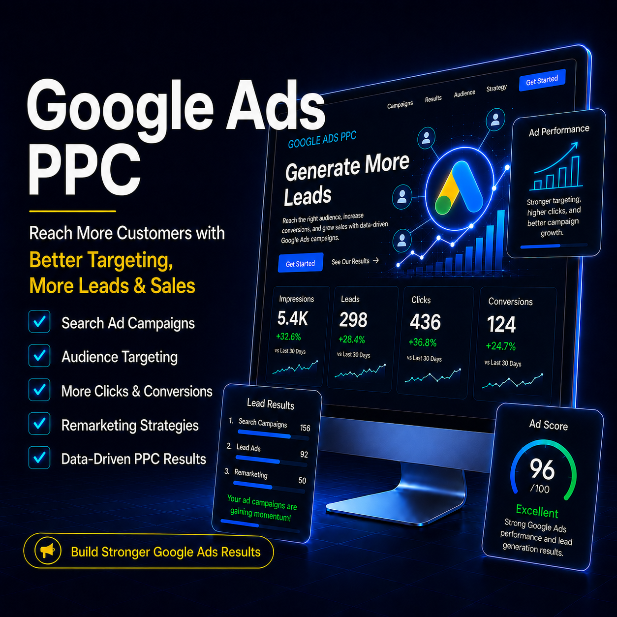 Google Ads management in Deerfield Beach for search campaigns, qualified calls, leads, and conversion tracking