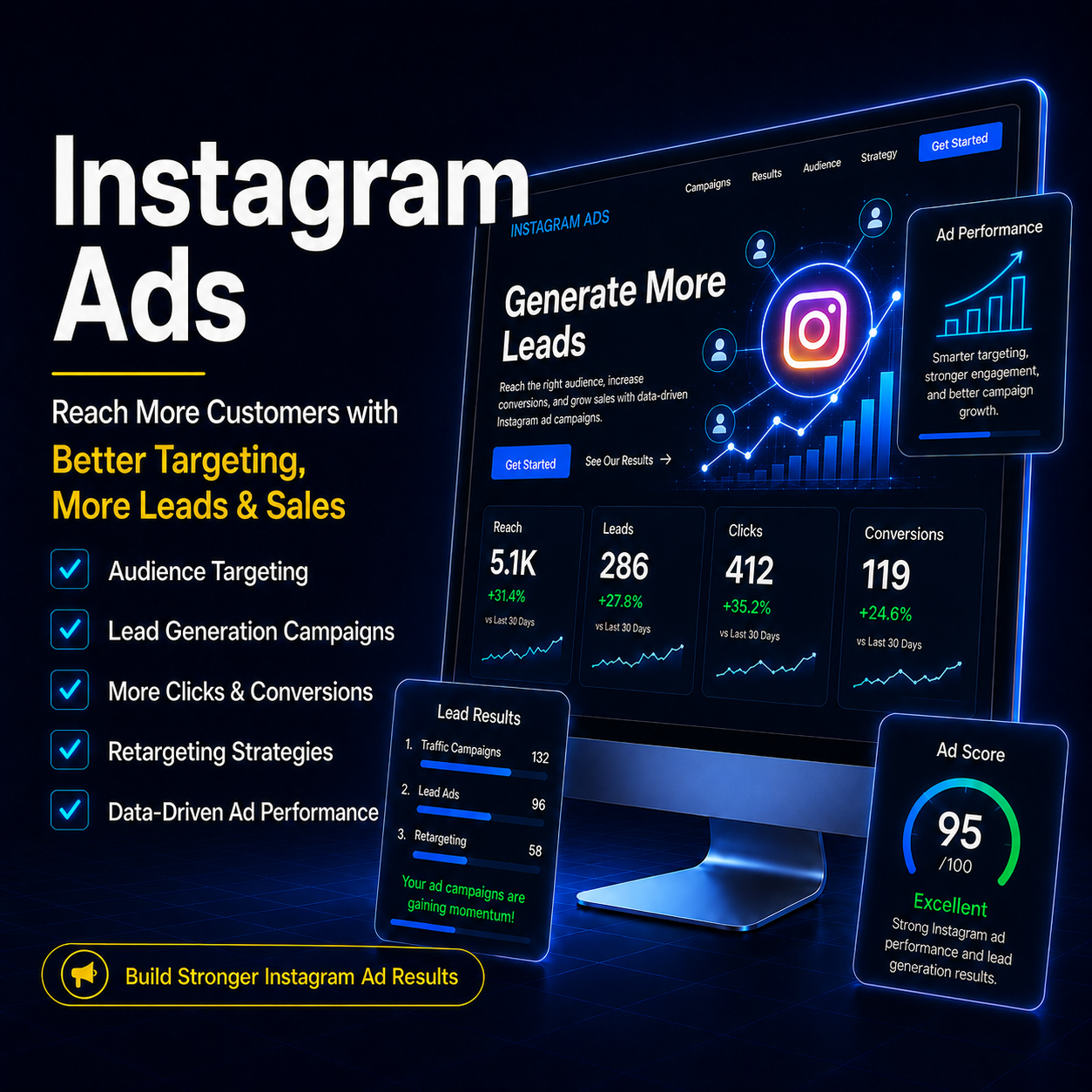Instagram Ads management in Deerfield Beach for engagement leads clicks and conversions